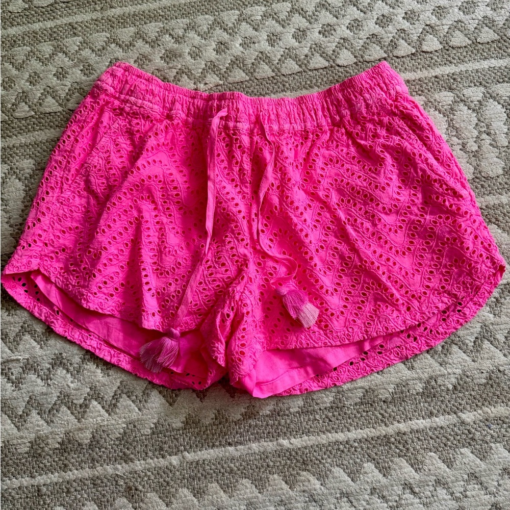 Vineyard Vines Pink Eyelet Shorts